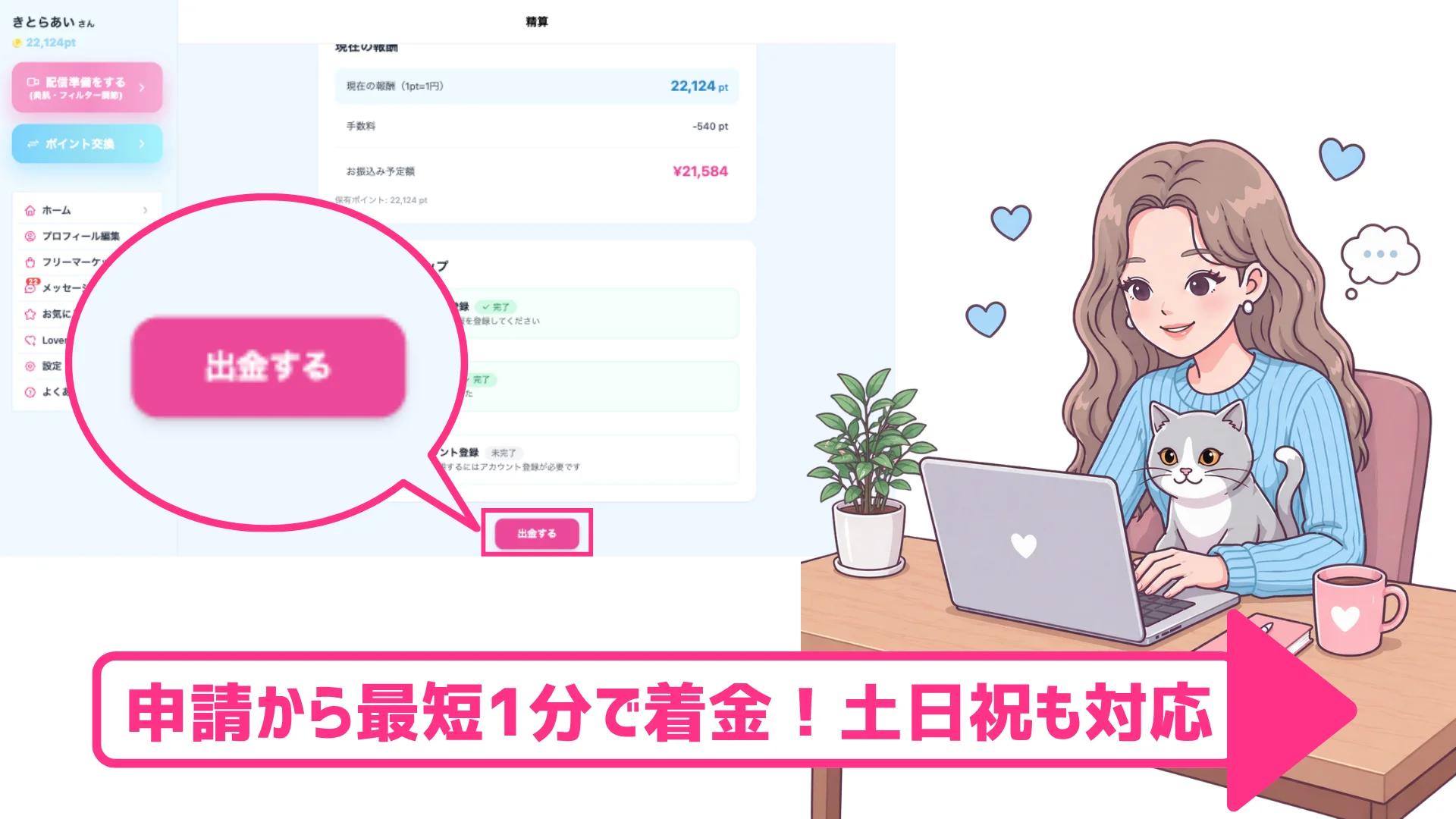 報酬精算の画面イメージ